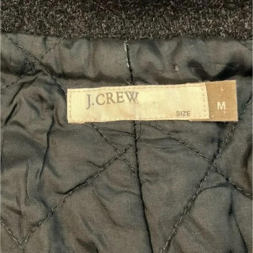 J.Crew Double Breasted Wool Jacket Gray Vintage Size Medium Lined
